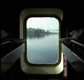 04.06 7:11 Blick aus unserer Kabine auf der Fhre!