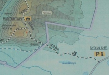 07.06 13:24 Unsere Wanderung: Rechts unten Pi - Htte links oben!