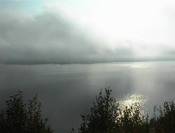 9:07 Morgens h�ngen die Wolken noch recht tief!