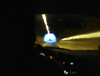 9:39 Nach 6km auf einmal ein blaues Licht!