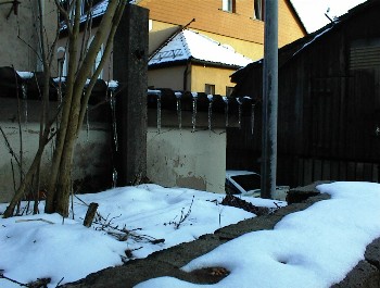 25.02 16:55 Heute ist Tauwetter mit tollen Eiszapfen.
